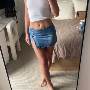 Retrofete micro mini denim skirt size small